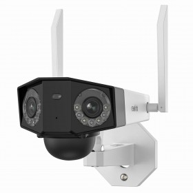 Reolink Duo Series B750 Intelligente 4K 8 MP Dualband-WLAN batteriebetriebene Überwachungskamera mit zwei Objektiven