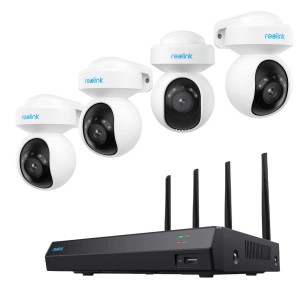 Reolink NVS12W Netzwerkrekorder inkl. 2 TB Festplatte und 4x Reolink E Series E540 5MP WLAN Kamera