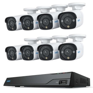  Reolink NVS16 8-Kanal Netzwerkrekorder inkl. 4TB und 8x Reolink P340 12MP Überwachungskamera - Komplettset  für Videoüberwachung