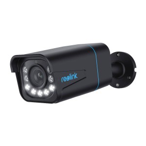 Reolink P430 Smarte 4K UHD PoE Überwachungskamera mit Nachtsicht in Farbe und optischem 5X-Zoom (schwarz)