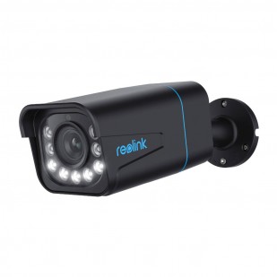 Reolink P430 Smarte 4K UHD PoE Überwachungskamera mit Nachtsicht in Farbe und optischem 5X-Zoom (schwarz)