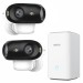 2x Reolink Argus Series B740X 4K Dual-Objektiv WLAN Überwachungskamera & 1x Reolink Hub 1 Sicherheitszentrale - Komplettset für Videoüberwachung