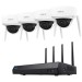 Reolink NVS12W Netzwerkrekorder inkl. 2 TB Festplatte und 4x Reolink W437 4K 8 MP Dome WLAN Kamera Set für Videoüberwachung
