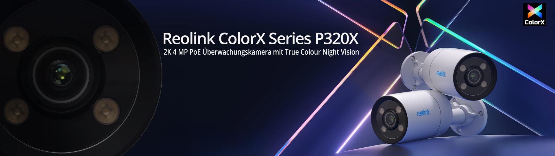 Reolink ColorX Series P320X 4 MP PoE IP- Überwachungskamera