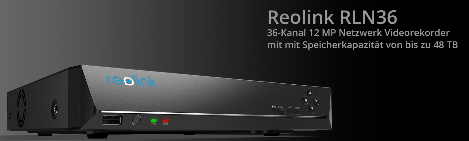 Reolink RLN36 36-Kanal 12 MP Netzwerk Videorekorder