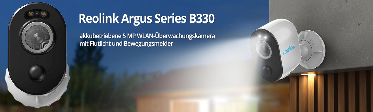 Reolink Argus Series B330 akkubetriebene 5 MP WLAN-Überwachungskamera