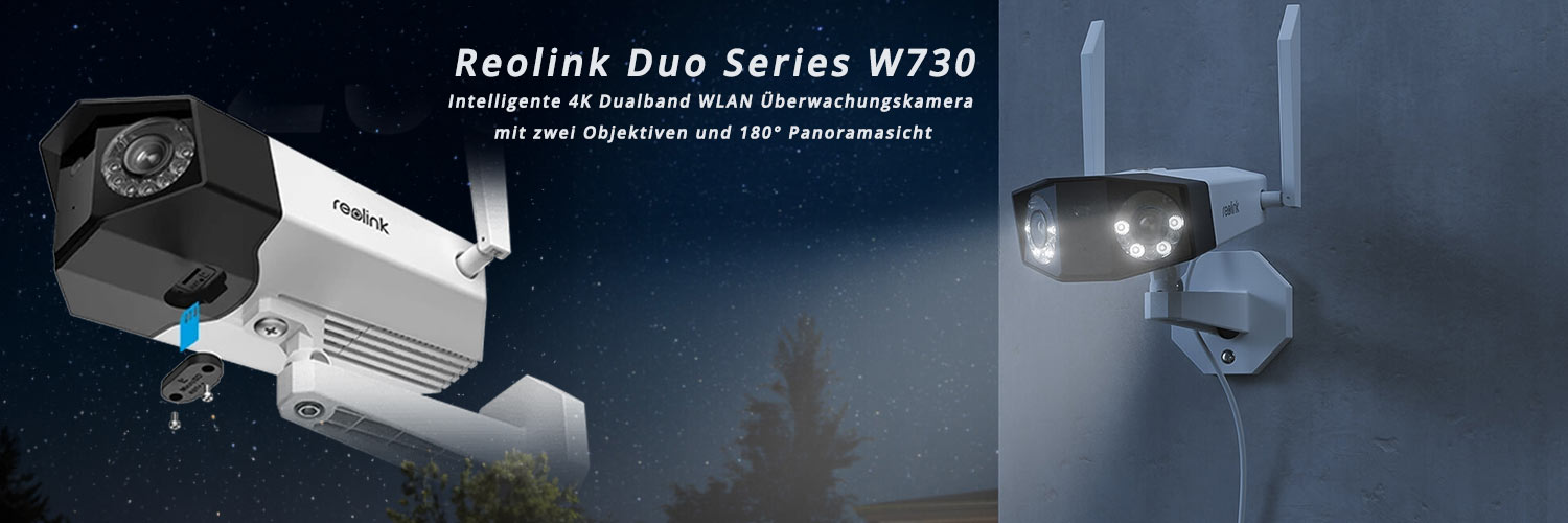 Reolink Duo Series W730 Intelligente 4K Dualband WLAN Überwachungskamera