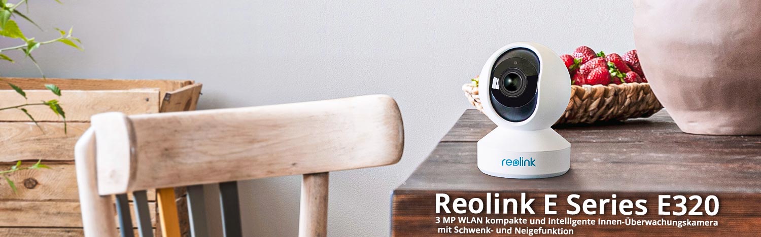 Reolink E Series E320 3 MP WLAN kompakte und intelligente Innen-Überwachungskamera