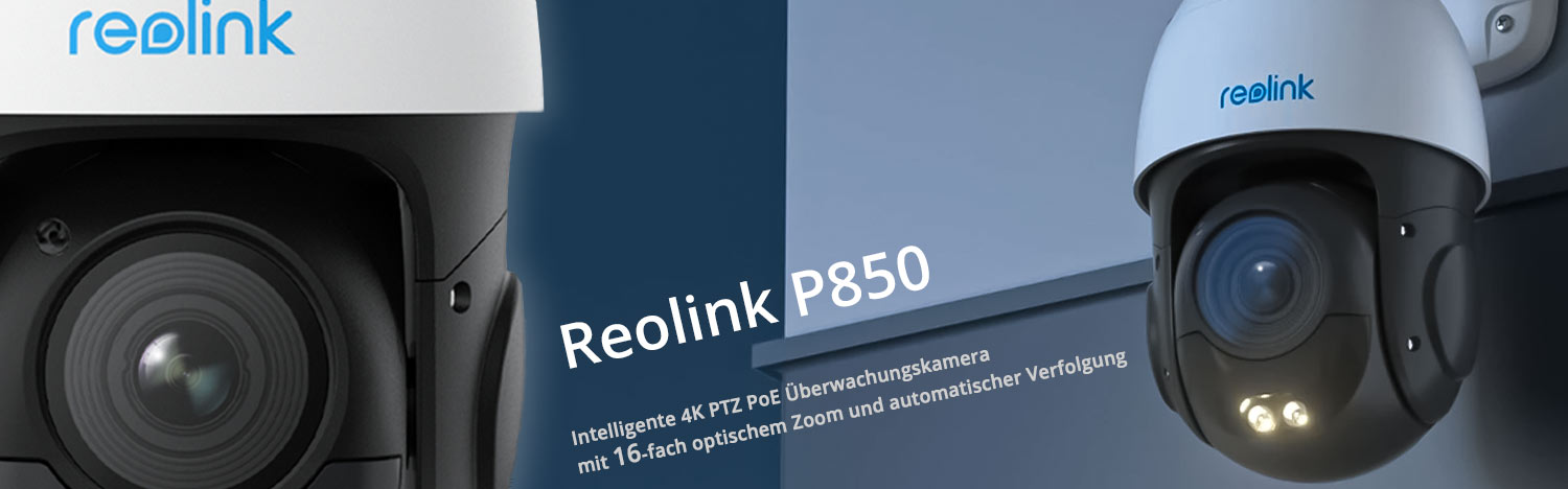 Reolink P850 - Intelligente 4K PTZ PoE Überwachungskamera mit 16-fach optischem Zoom und automatischer Verfolgung