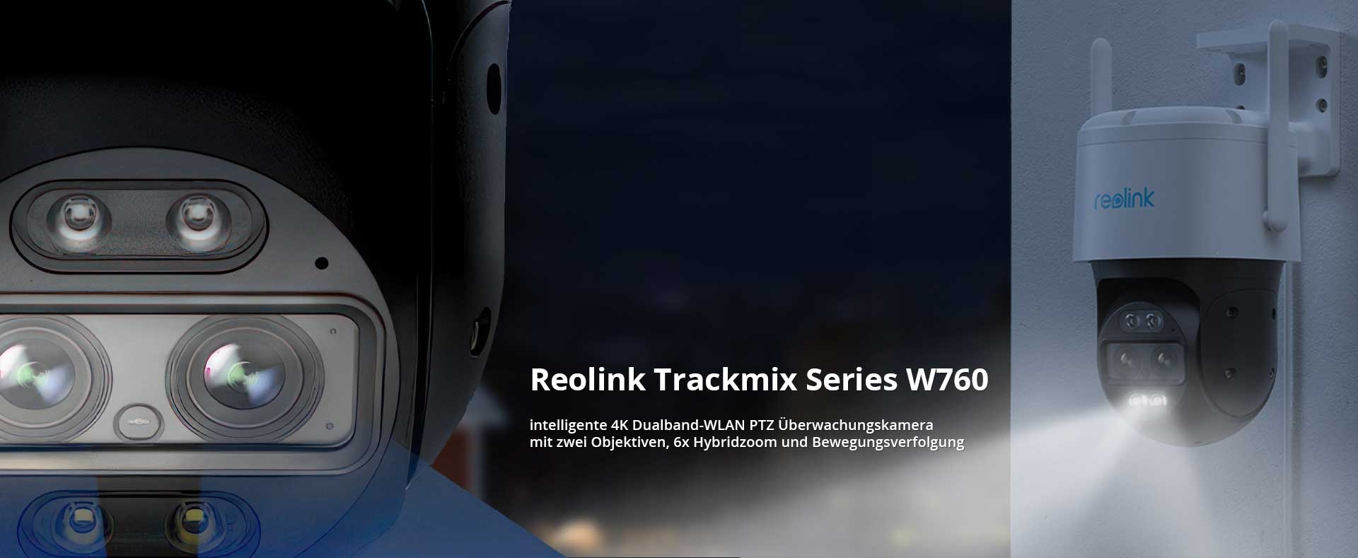 Reolink Trackmix Series W760 4K Dualband-WLAN PTZ Überwachungskamera